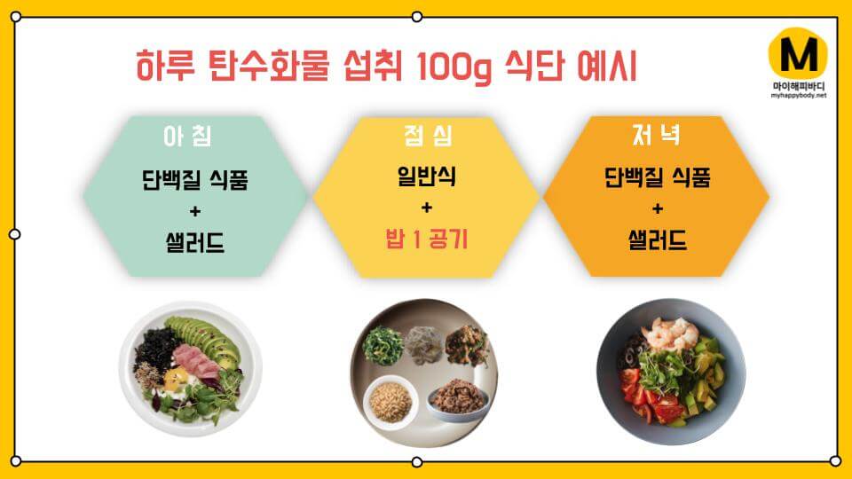 고도 비만 다이어트 탄수화물 100g